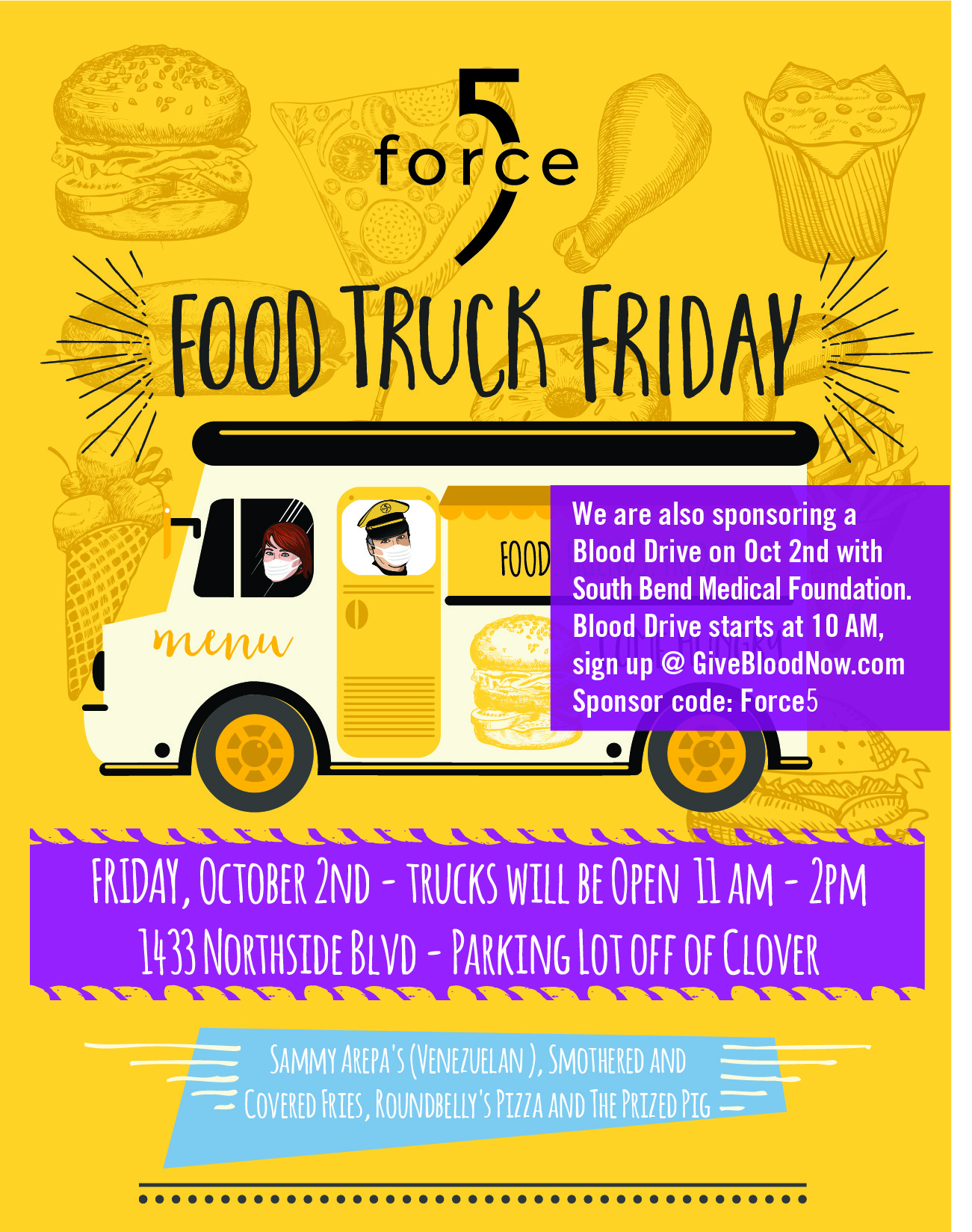 Featured image for “YOU’RE INVITED!! Come check out our 4th Annual Force 5 Food Truck Friday!”