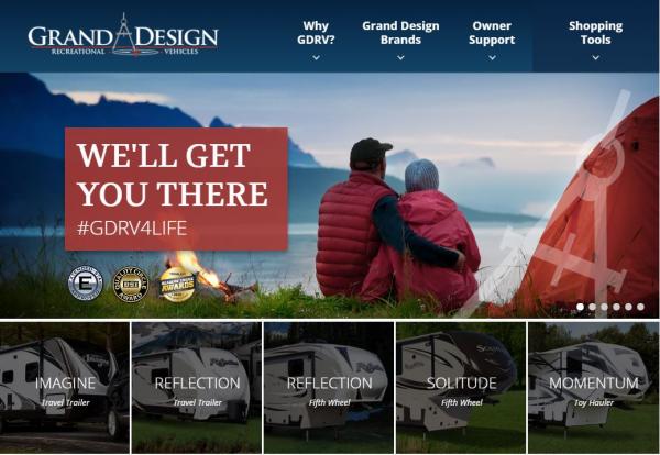 Featured image for “Grand Design RV Website”